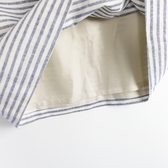 Brooks Brothers linen cotton blend striped mini skirt nautical resort vacation - Picture 8 of 8